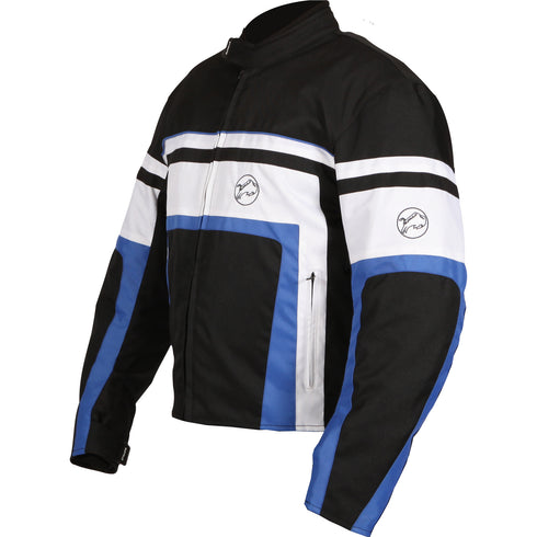 Buffalo Retro Motorcycle Jacket - Black/Blue