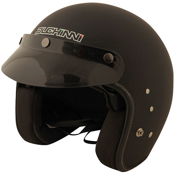 Duchinni D501 Open Face Motorcycle Helmet Matt Black
