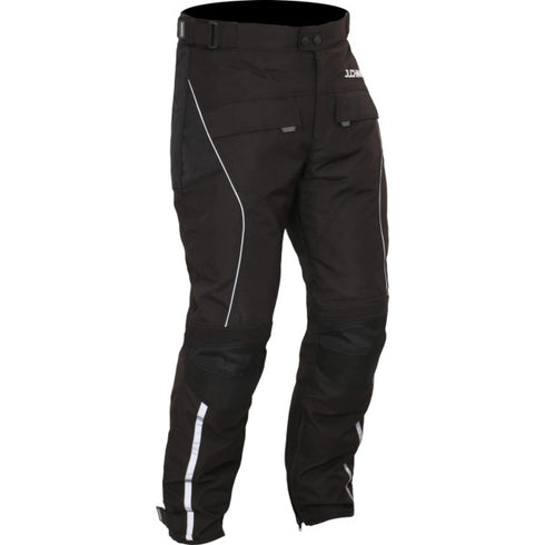 Side profile of waterproof Duchinni Phantom trousers with lower leg zip