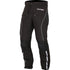 Front view of Duchinni Phantom black motorcycle trousers with armour and stretch panels