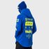 Ride Rich GP Scoop Motorcycle Hoodie - Blue/Yellow
