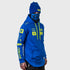 Ride Rich GP Scoop Motorcycle Hoodie - Blue/Yellow
