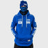 Ride Rich GP Scoop Motorcycle Hoodie Blue/White