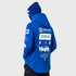 Ride Rich GP Scoop Motorcycle Hoodie - Blue/White