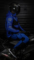 Ride Rich Concord V2 Flow Mesh Armoured GP Anorak Motorcycle Jacket - Blue Size: Small