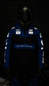 Ride Rich Concord V2 Flow Mesh Armoured GP Anorak Motorcycle Jacket - Blue Size: Small
