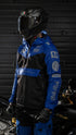 Ride Rich Concord V2 Flow Mesh Armoured GP Anorak Motorcycle Jacket - Blue Size: Small