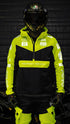 Ride Rich Concord V2 Flow Mesh Armoured GP Anorak Motorcycle Jacket - Yellow Size: Small