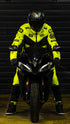 Ride Rich Concord V2 Flow Mesh Armoured GP Anorak Motorcycle Jacket - Yellow Size: Small