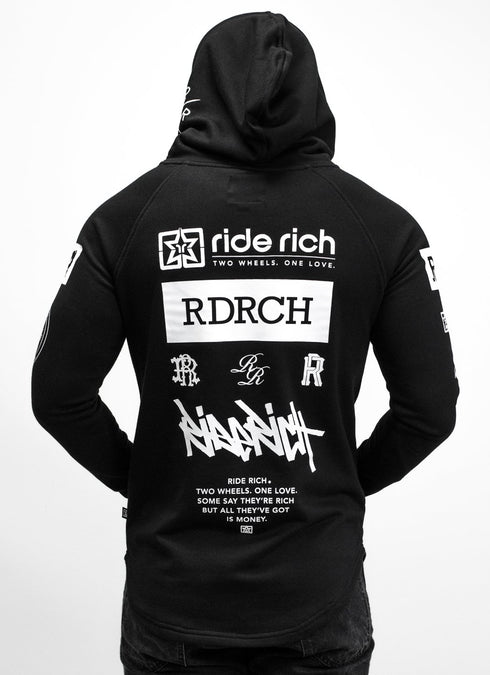 Ride Rich GP Scoop Motorcycle Hoodie