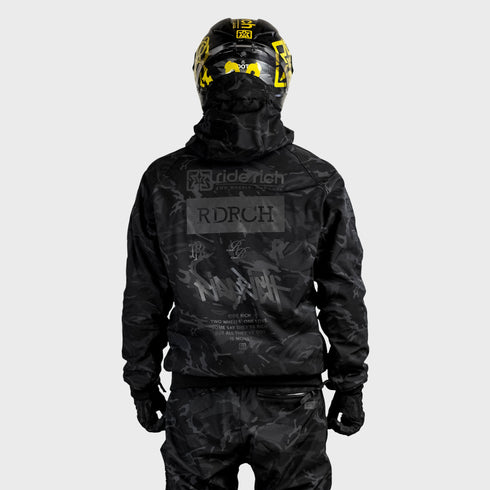 Ride Rich Regency Armoured GP Motorcycle Jacket - Black/Camo