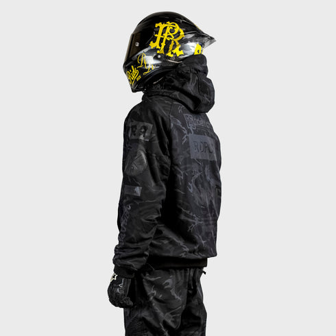 Ride Rich Regency Armoured GP Motorcycle Jacket - Black/Camo