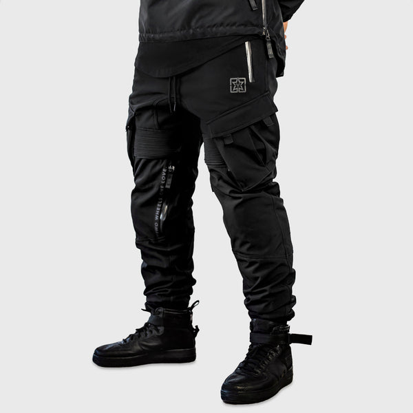 Ride Rich Unit 16 Armoured Softshell Waterproof Cargo Motorcycle Joggers - Black - PRE ORDER