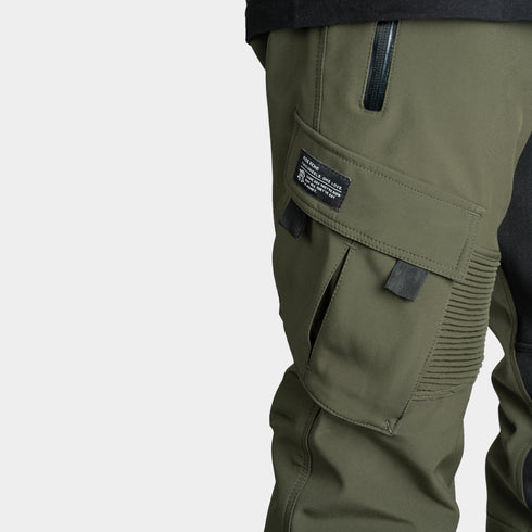 Ride Rich Unit 16 Armoured Motorcycle Joggers - Military Green
