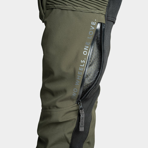Ride Rich Unit 16 Armoured Motorcycle Joggers - Military Green