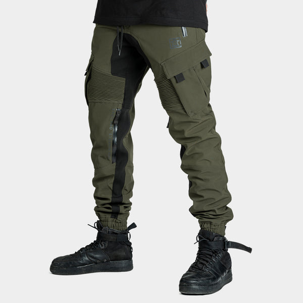 Ride Rich Unit 16 Armoured Motorcycle Joggers - Military Green