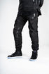 Ride Rich Unit 16 V2 Flow Mesh Armoured Motorcycle Joggers front view Black Size: Small