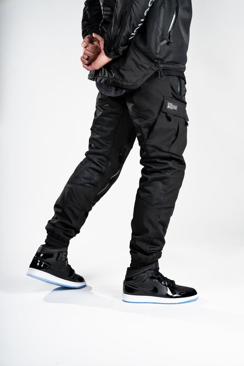 Ride Rich Unit 16 V2 Flow Mesh Armoured Motorcycle Joggers - Black Size: Small