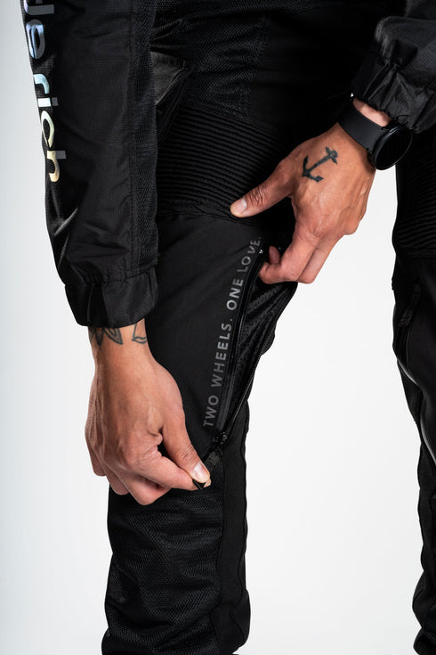 Ride Rich Unit 16 V2 Flow Mesh Armoured Motorcycle Joggers - Black Size: Small