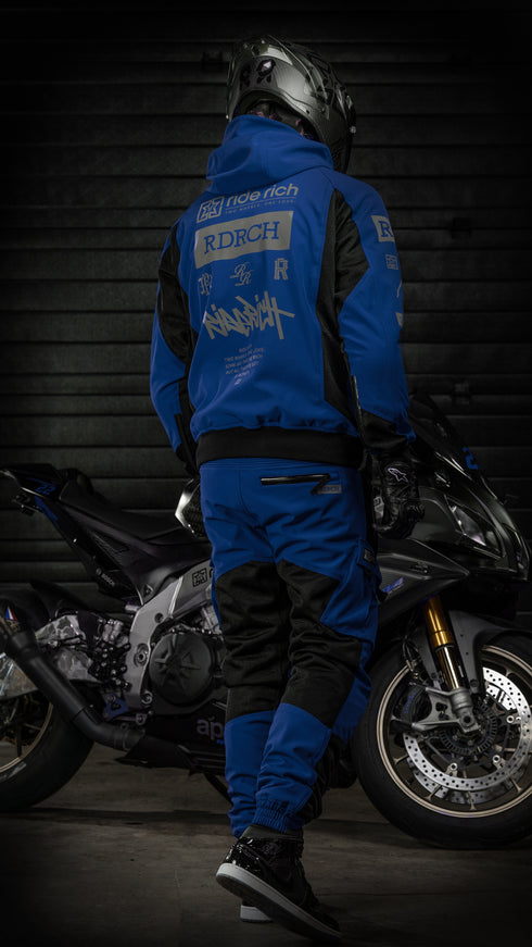 Ride Rich Unit 16 V2 Flow Mesh Armoured Motorcycle Joggers - Blue Size: Small