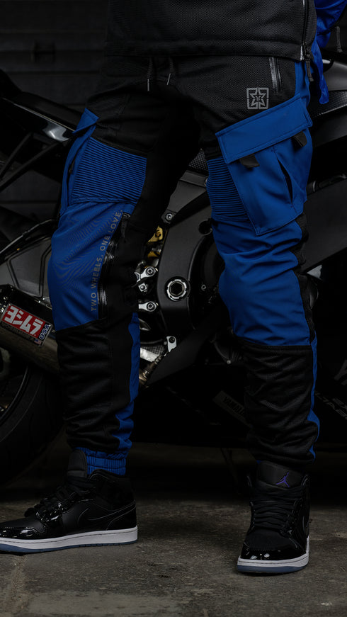 Ride Rich Unit 16 V2 Flow Mesh Armoured Motorcycle Joggers - Blue Size: Small