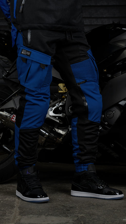 Ride Rich Unit 16 V2 Flow Mesh Armoured Motorcycle Joggers - Blue Size: Small