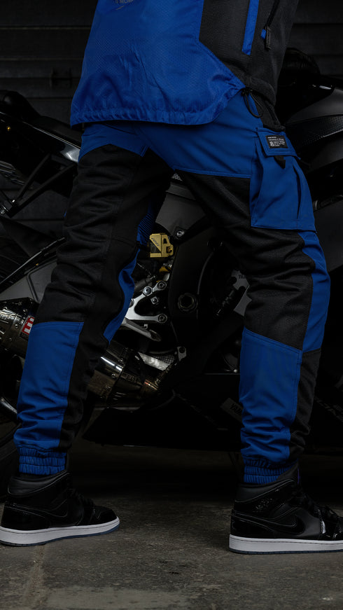 Ride Rich Unit 16 V2 Flow Mesh Armoured Motorcycle Joggers - Blue Size: Small