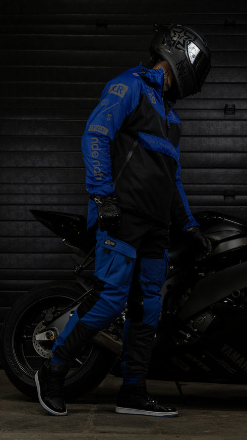 Ride Rich Unit 16 V2 Flow Mesh Armoured Motorcycle Joggers - Blue Size: Small