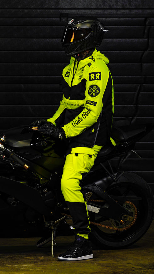 Ride Rich Unit 16 V2 Flow Mesh Armoured Motorcycle Joggers - Yellow Size: Small
