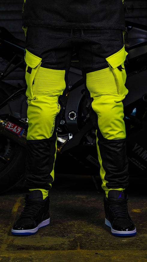 Ride Rich Unit 16 V2 Flow Mesh Armoured Motorcycle Joggers - Yellow Size: Small