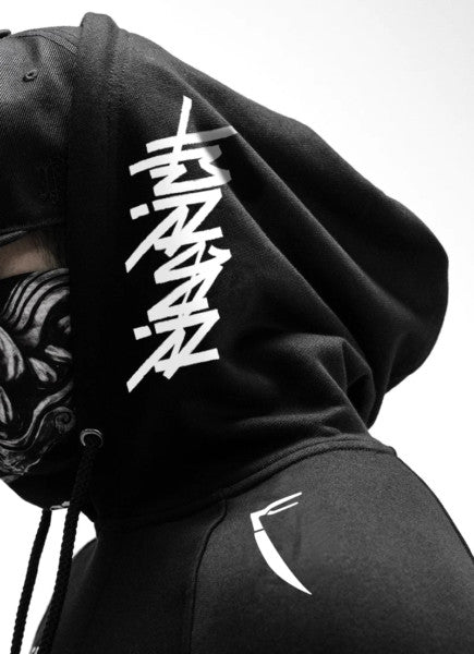 Ride Rich RR Racing Scoop Motorcycle Hoodie - Black