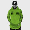 Ride Rich GP Scoop Motorcycle Hoodie Lime Green