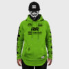 Ride Rich RR Racing Scoop Motorcycle Hoodie Lime Green